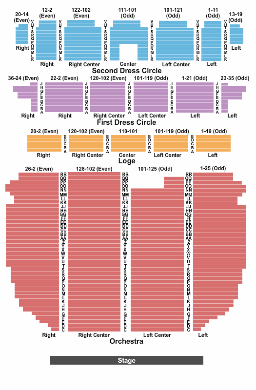 Providence Performing Arts Center Hadestown Seating Chart